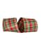JAM Paper 4&#x22; x 10yd. Country Twill Wired Edge Plaid Ribbon
